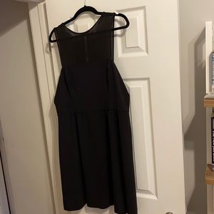 Banana Republic black formal dress with sheer top